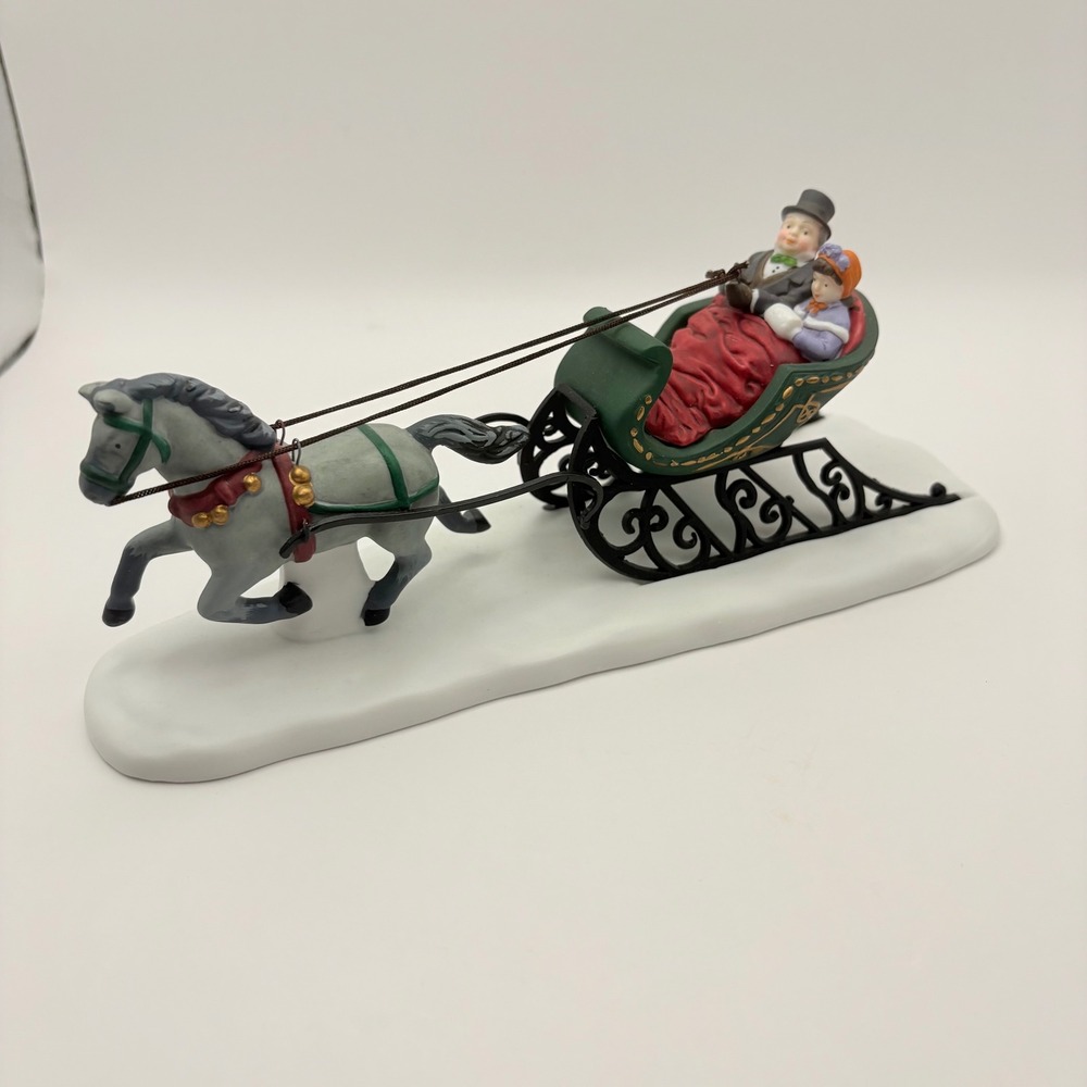 Department 56 Heritage Village Dashing Through The Snow Horse Sleigh 5820-3